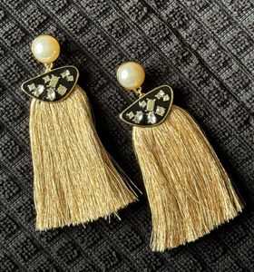 Tassel Earrings with Pearls