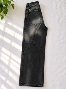 Washed Black Baggy Jeans