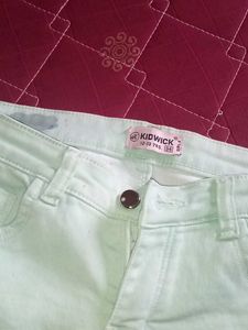 Baby Girl Light Green Shorts