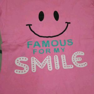 Pink Printed T Shirt For Women