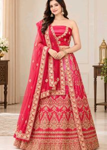 Stunning shaded  Pink Embroidered Lehenga Choli