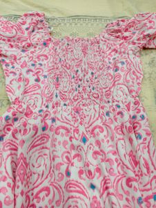 Chic Pink Floral Print Mini Dress