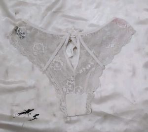 White Lace Thong Panty