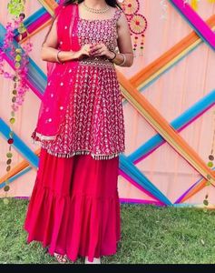 Embroidered Velvet Lehenga Choli Set