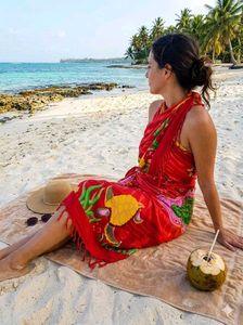 Red Beach Sarong/Cover-up