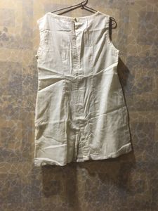Fabindia Soft Cotton Short Dress Embroidered