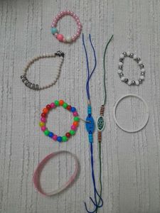 SET OF 8 Bracelets & Friendship Bracelet