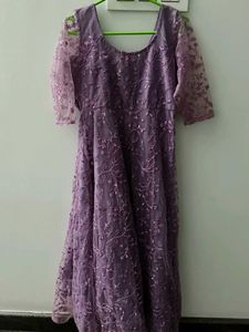 Beautiful Lavender Embroidered Gown