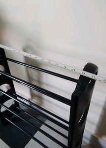 Shoe Stand With Adjustable Metal Shelves