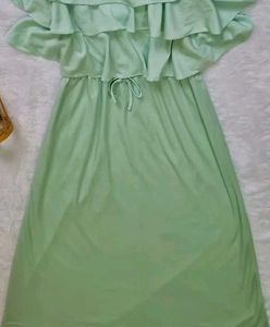 Off Shoulder Ruffle Maxi Dress