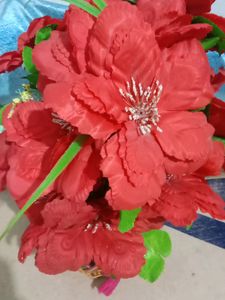 An Artificial Flower Basket For Room Decor