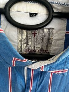 Blue Striped Short Sleeve Shirt