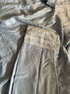 Elegant Blue Embroidered Kurta Set