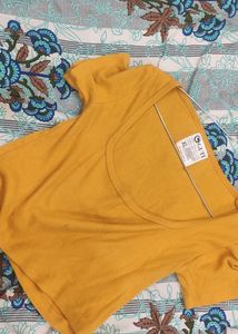 Mustard Yellow  Crop Top