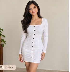 USA bought White Button-Down Mini Dress