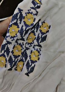 Embroidered Peasant Top