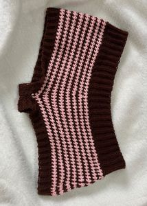 Handmade Crocheted Striped Shorts