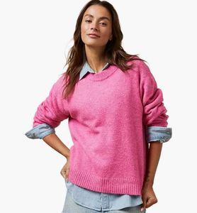 American Eagle Vibrant Pink Knit Sweater - Size XS