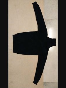 Black Turtleneck Boyfriend Tee
