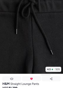 h&amp;m Black straight-Wide Leg Sweatpants