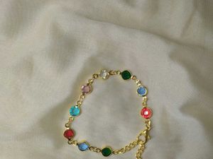 Gold Tone Gemstone Bracelet