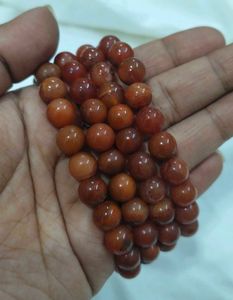Natural Carnelian Stone Beaded Bracelet