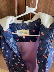 Floral Puffer Vest with Hood