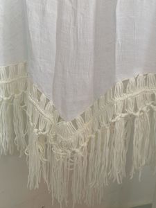 Boho White Crocheted Tunic Top