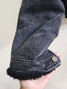 Black Denim Jacket (fleece lining)