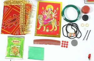 Hindu Puja Kit with Goddess Durga