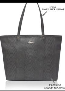 Chic Grey Embossed Tote Bag