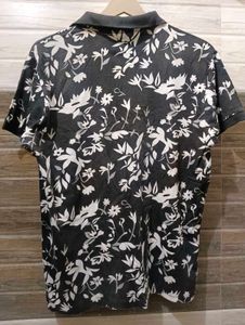 Stylish Men's Floral Print Polo Shirt