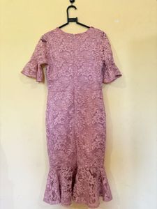 Elegant Pink Lace Dress