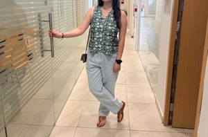 Sea Green Floral Top