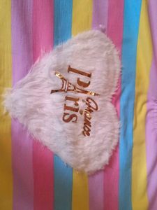 Striped Tee with Heart Detail
