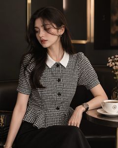 ✨ Elegant Korean Style Peplum Top ✨Classic black
