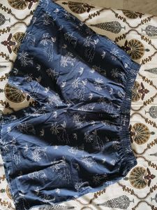 Navy Palm Tree Print Shorts