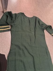 Combo of 2Elegant Green Embroidered Kurtas