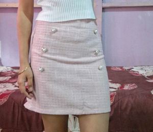 Pink Tweed Mini Skirt Negotiable