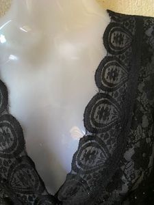 Sheer Black Lace Tunic Top