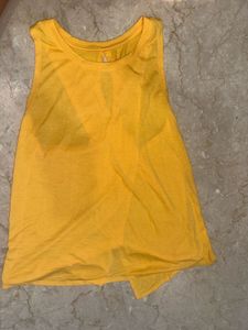 Yellow Sleeveless Tank Top