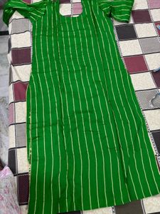 Green Embroidered Kurta
