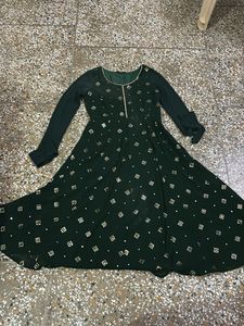 Elegant Green Embellished Gown