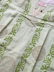 Light green straight kurta for women