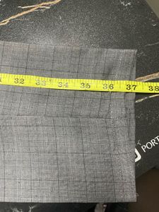 Men's Grey Plaid Dress Pants