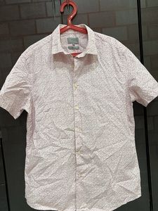M&S Men's Short Sleeve Printed Shirt