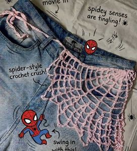Spiderman Web Crochet Crop Top