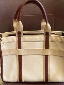 Stylish Cream and Brown Tote Bag