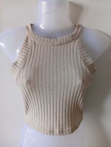 bershka aesthetic knit crop top.