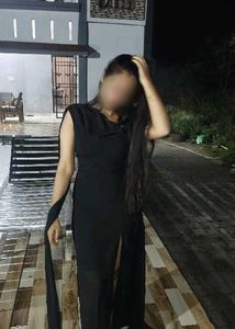 new size S Elegant Black One-Shoulder Gown